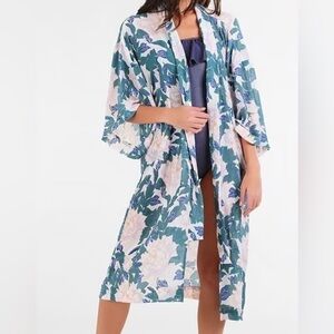 Intimately Free People Floral Open Duster Kimono Size XS If You Say So women